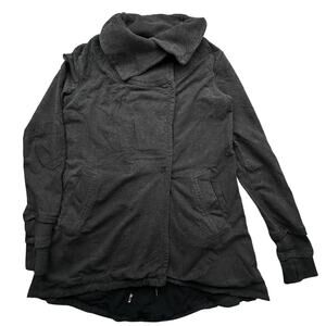 Lululemon Gratitude Wrap Elbow Patch Heathered Gray Jacket Womens 6 Sweater